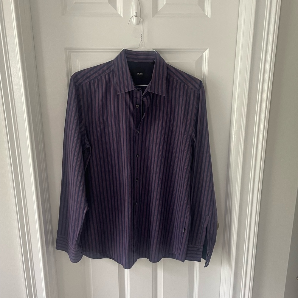 Hugo Boss Men’s Dress Shirt Purple